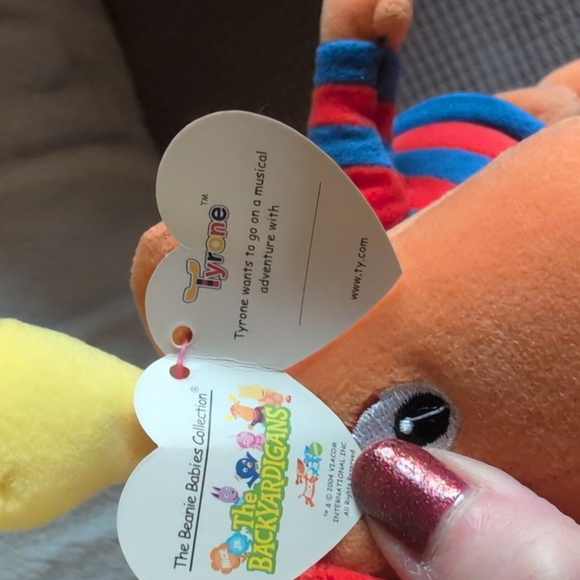 Backyardigans Tyrone Striped Moose Plush Toy Beanie Baby - Picture 7 of 8